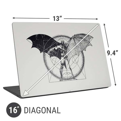 DC Comics Batman Skeleton diagram Art Universal Laptop 16in (13 x 9.4in) Skin